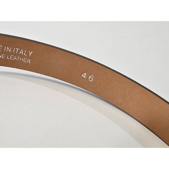 Armani Collezioni Italian Leather Belt Sage Green Silver Buckle Women's 46 EUC - Picture 7 of 7